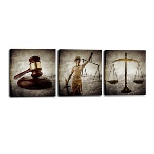 - Legal Canvas Wall Art Law Firm Scales Justice Hammer Picture Prints Canvas